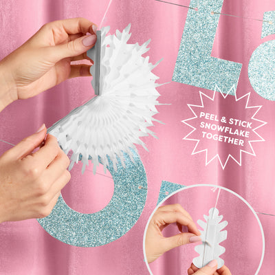 Last Toast On the Slopes Banner - 3D glitter banner