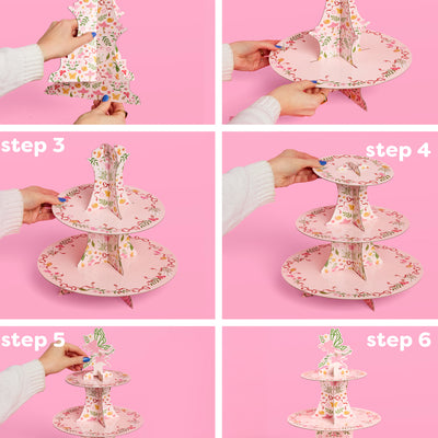 Garden Fairy Cupcake Tower - 3 tiered display