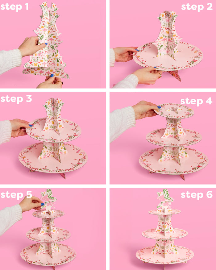 Garden Fairy Cupcake Tower - 3 tiered display