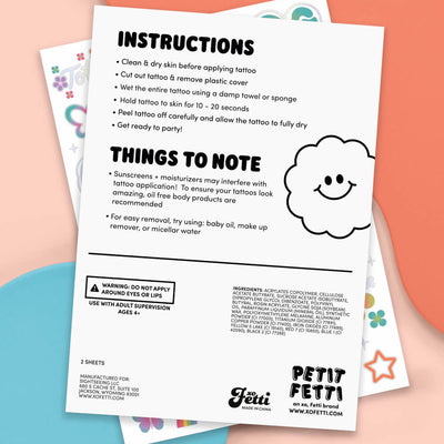 Groovy Rainbow Tats - 68 temporary tattoos