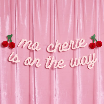 Ma Cherie Banner - 3D glitter banner