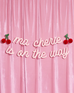 Ma Cherie Banner - 3D glitter banner