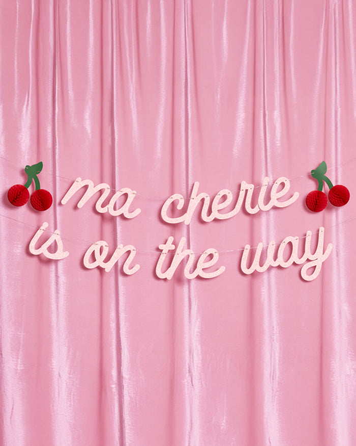 Ma Cherie Banner - 3D glitter banner