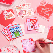 Kawaii V-Day Card Set - 24 cards + tattoos