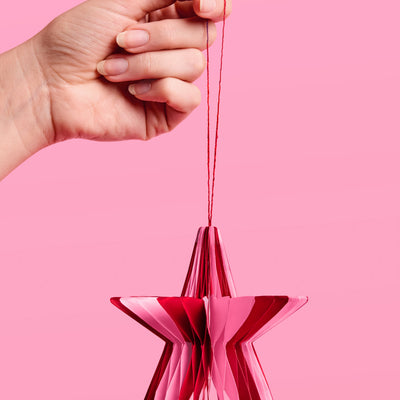 3D Paper Ornament Set - honeycomb ornament set