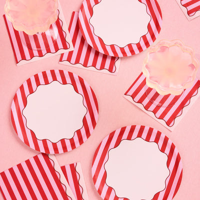 Candy Stripe Plates - 7in Paper Plates
