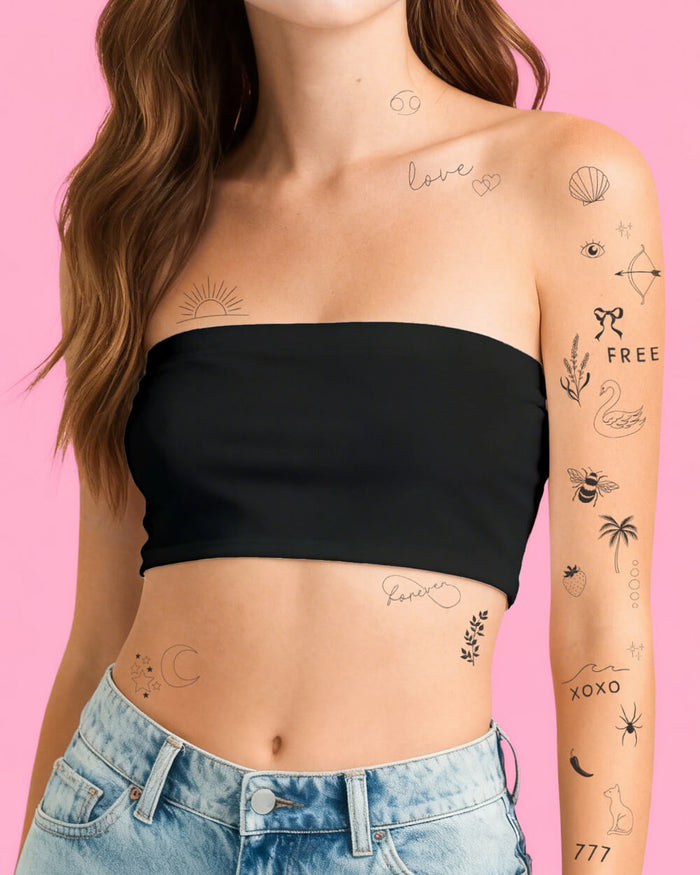 Realistic Fine Line Tattoos - 4 tattoo sheets