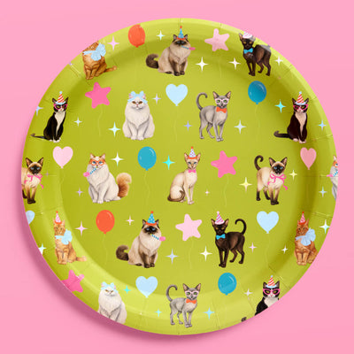 Cat Plates - 24 paper plates