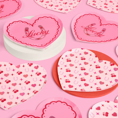 Lucky in Love Plates - 24 paper plates
