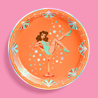 Life Of A Showgirl Plates - 24 paper plates