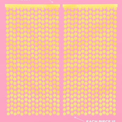 Smiley Curtain - matte foil curtain
