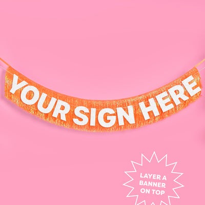 Showgirl Fringe Banner - iridescent banner