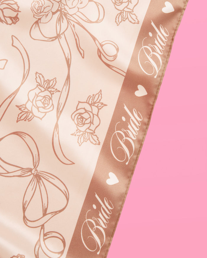 Neutral Bride Sarong - satin printed sarong