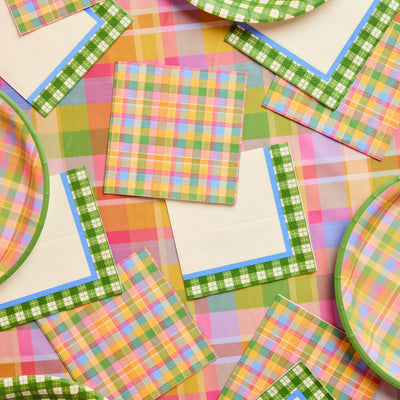 Summer Camp Trio - plates, napkins + tablecloth