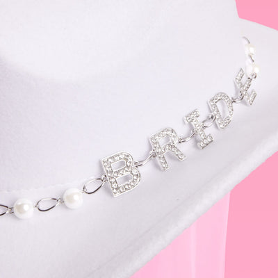 Bride Cowgirl Hat - bride hat + veil