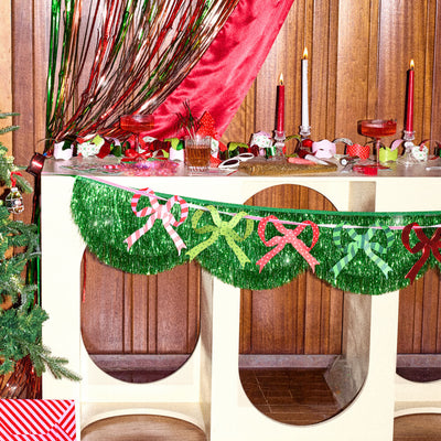 Christmas Bow Banner - Paper Bow Garland