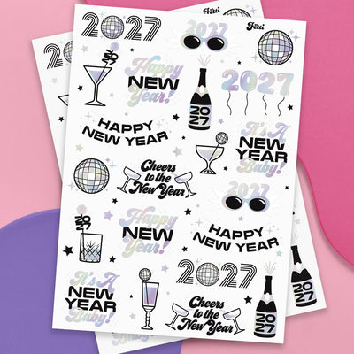 NYE 🪩Tats - 40 foil temporary tattoos