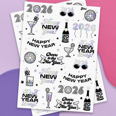 NYE 🪩Tats - 40 foil temporary tattoos