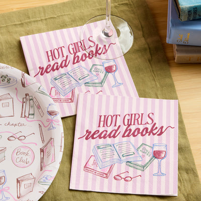 Hot Girls Book Club Napkins - 25 paper napkins