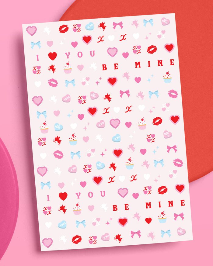 Be Mine Nail Stickers - 164 stickers