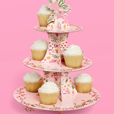 Garden Fairy Cupcake Tower - 3 tiered display