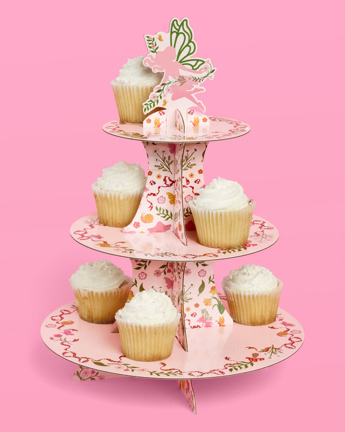 Garden Fairy Cupcake Tower - 3 tiered display