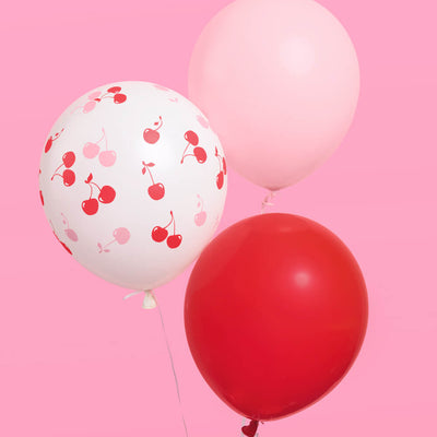 Cherry Balloon Pack - 24 latex balloons