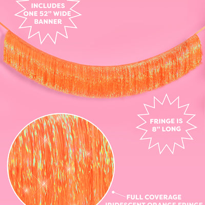 Orange Fringe Banner - iridescent banner