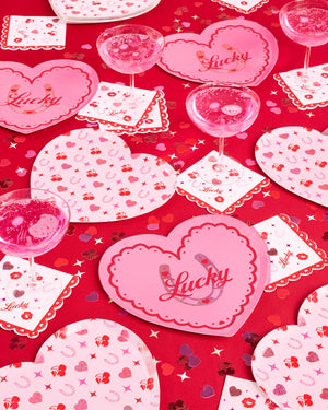 Lucky in Love Plates - 24 paper plates