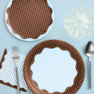 Cocoa Polka Dot - 32 Plates