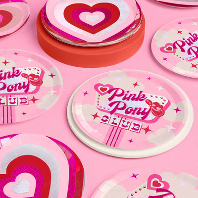 Pink Pony Club Plates - 24 paper plates