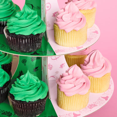 Emerald City Cupcake Tower - 3 tiered display