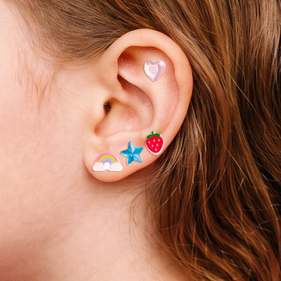 Rainbow Stick On Earrings - 65 sets, 130 pieces