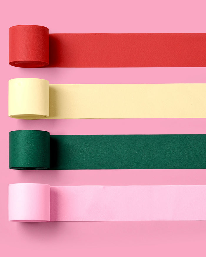 Camp Streamers - 4 colorful crepe rolls