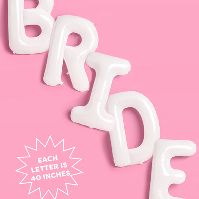 XL BRIDE Balloons - 40" white matte balloons