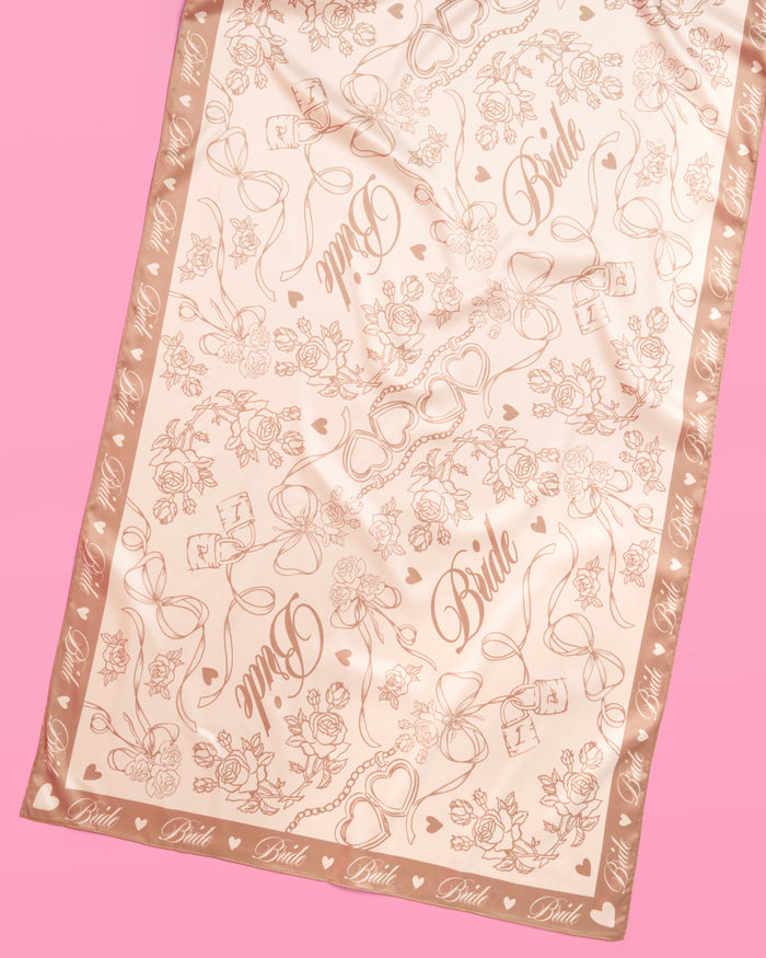 Neutral Bride Sarong - satin printed sarong