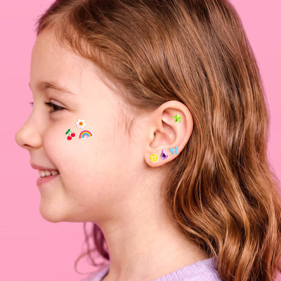 Rainbow Stick On Earrings - 65 sets, 130 pieces
