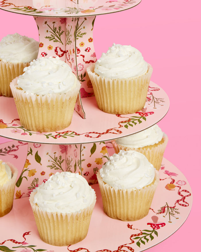 Garden Fairy Cupcake Tower - 3 tiered display