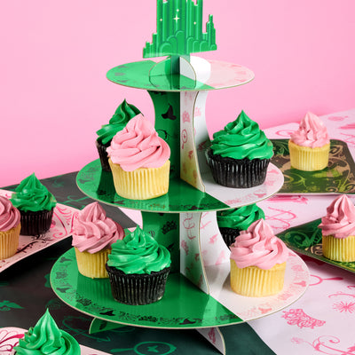 Emerald City Cupcake Tower - 3 tiered display