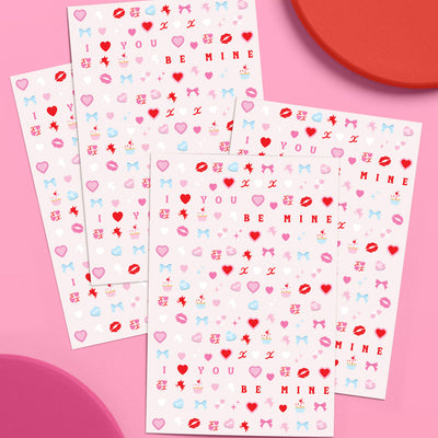 Be Mine Nail Stickers - 164 stickers
