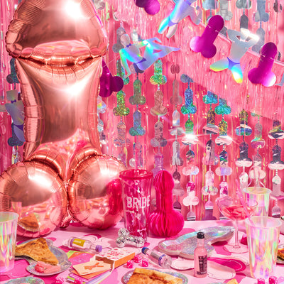 XL Penis Balloon - 40" rose gold foil balloon