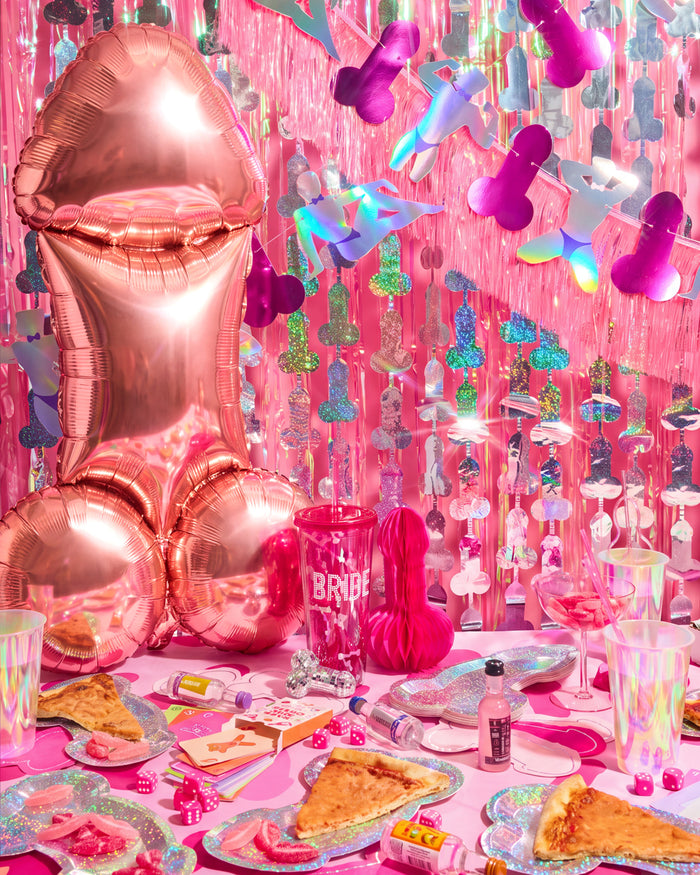 XL Penis Balloon - 40" rose gold foil balloon
