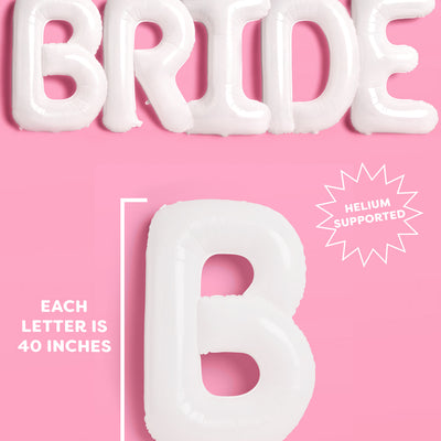 XL BRIDE Balloons - 40" white matte balloons