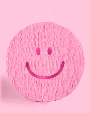 Smiley Piñata - pink piñata