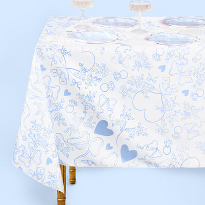 Something Blue Tablecloth - washable tablecloth