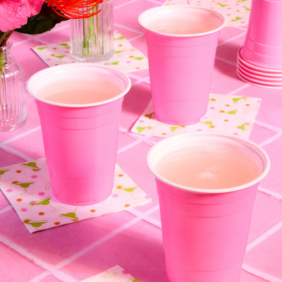 Pink Friday Cups - 50 matte pink 16 oz cups