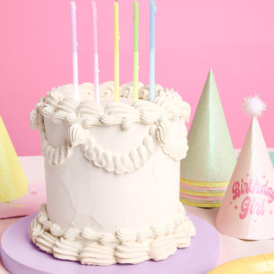 Pastel Glitter Candles - 10 glitter candles