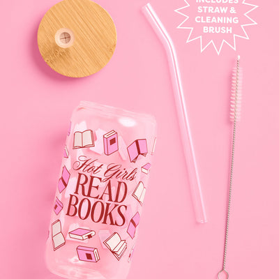 Hot Girls Read Books Tumbler - tumbler glass cup