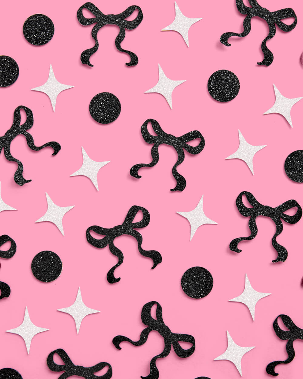 Little Black Bow Confetti - 200 pc iridescent foil confetti
