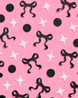 Little Black Bow Confetti - 200 pc iridescent foil confetti